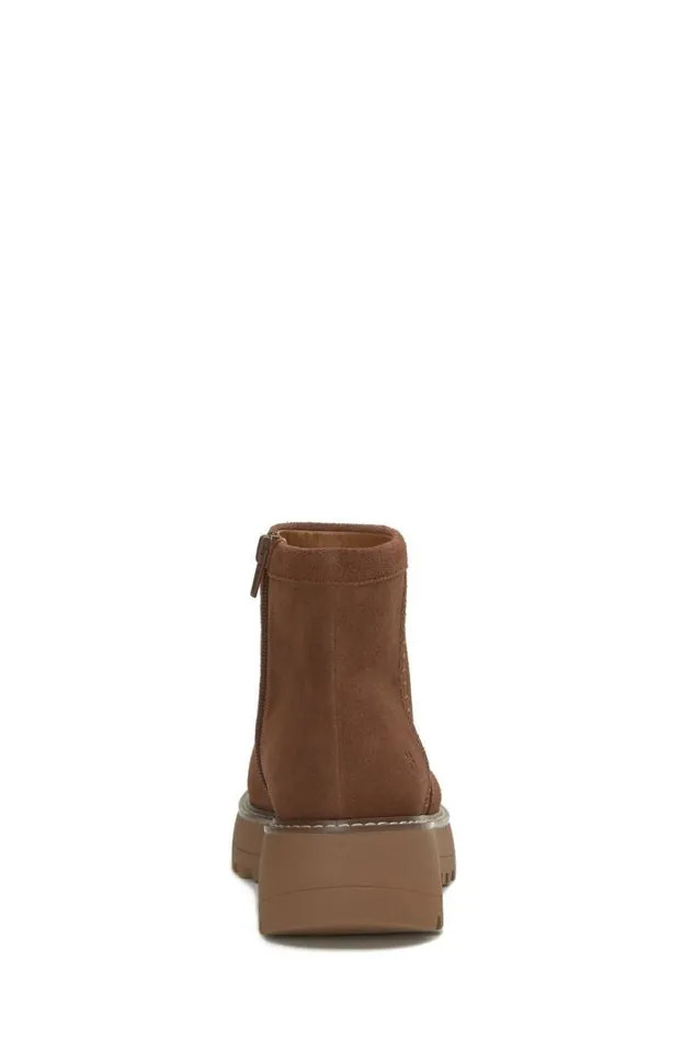 Women Lucky Brand Shoes Chameli Lug Bootie Dark Brown