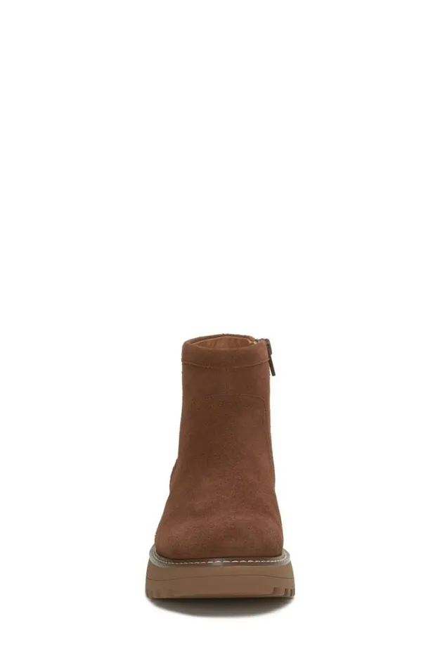 Women Lucky Brand Shoes Chameli Lug Bootie Dark Brown