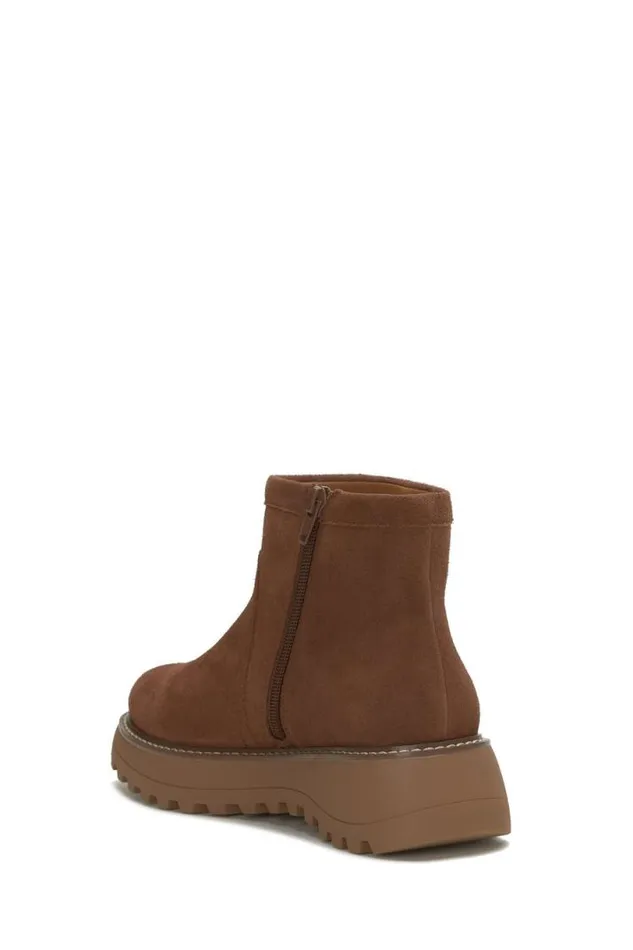 Women Lucky Brand Shoes Chameli Lug Bootie Dark Brown