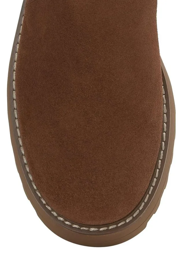Women Lucky Brand Shoes Chameli Lug Bootie Dark Brown
