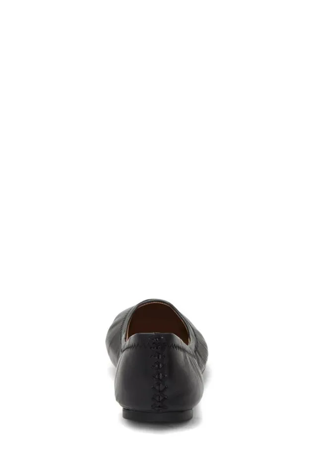 Women Lucky Brand Shoes Emmie Ballet Leather Flats Black