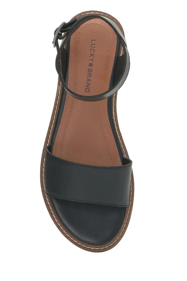 Women Lucky Brand Shoes Kimaya Ankle Strap Sandal Black