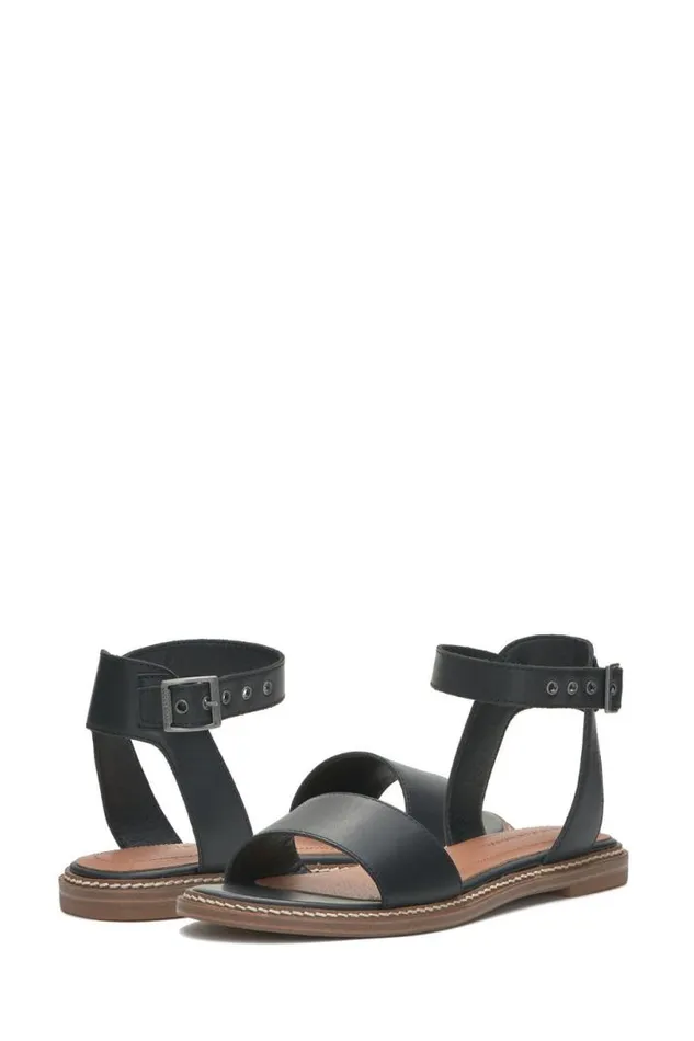 Women Lucky Brand Shoes Kimaya Ankle Strap Sandal Black