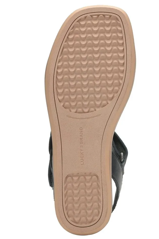 Women Lucky Brand Shoes Natany Braided Sandal Black