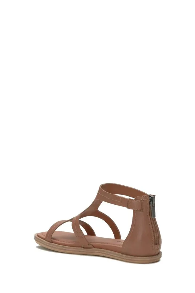 Women Lucky Brand Shoes Nayda Ankle Strap Sandal Medium Dark Beige