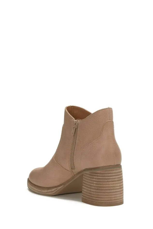 Women Lucky Brand Shoes Quinlee Ankle Bootie Open Beigekhaki