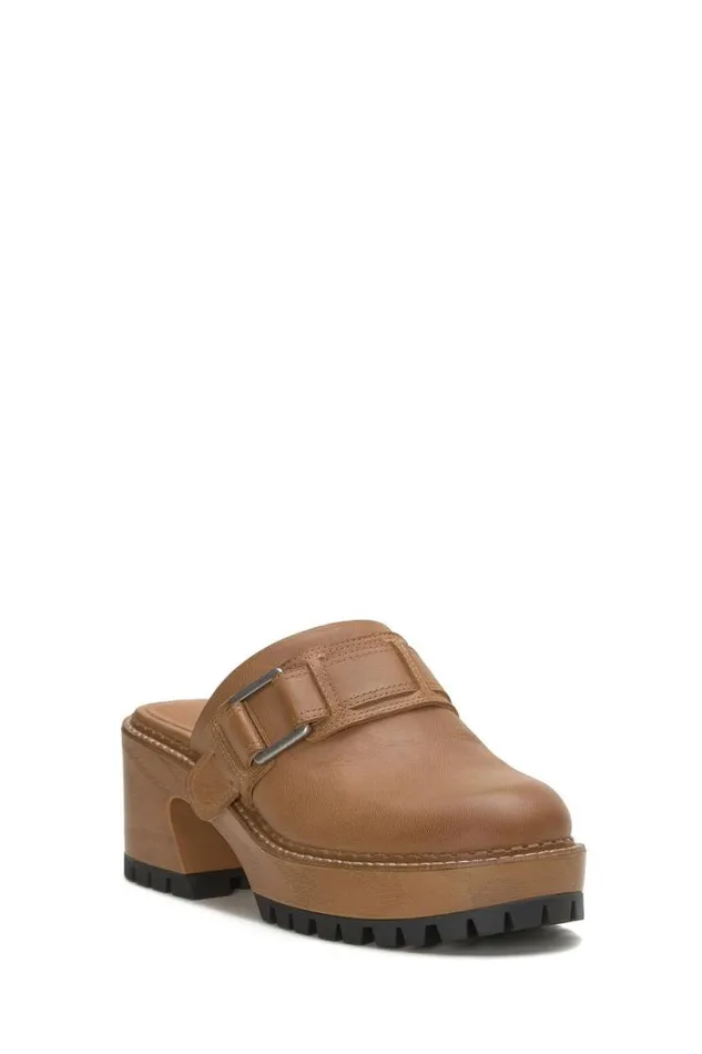 Women Lucky Brand Shoes Rishona Clog Open Brownrust