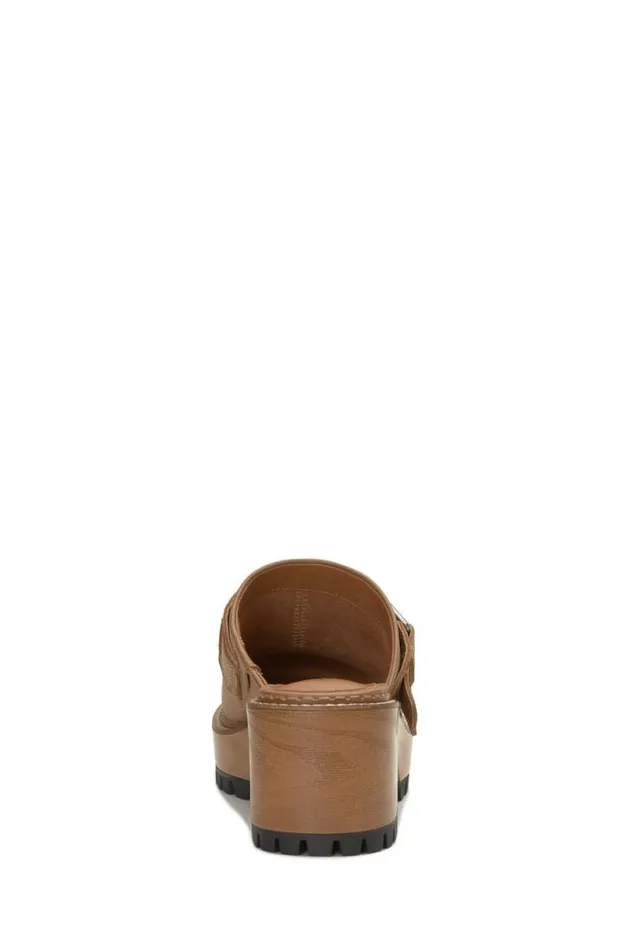 Women Lucky Brand Shoes Rishona Clog Open Brownrust