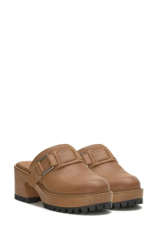 Women Lucky Brand Shoes Rishona Clog Open Brownrust