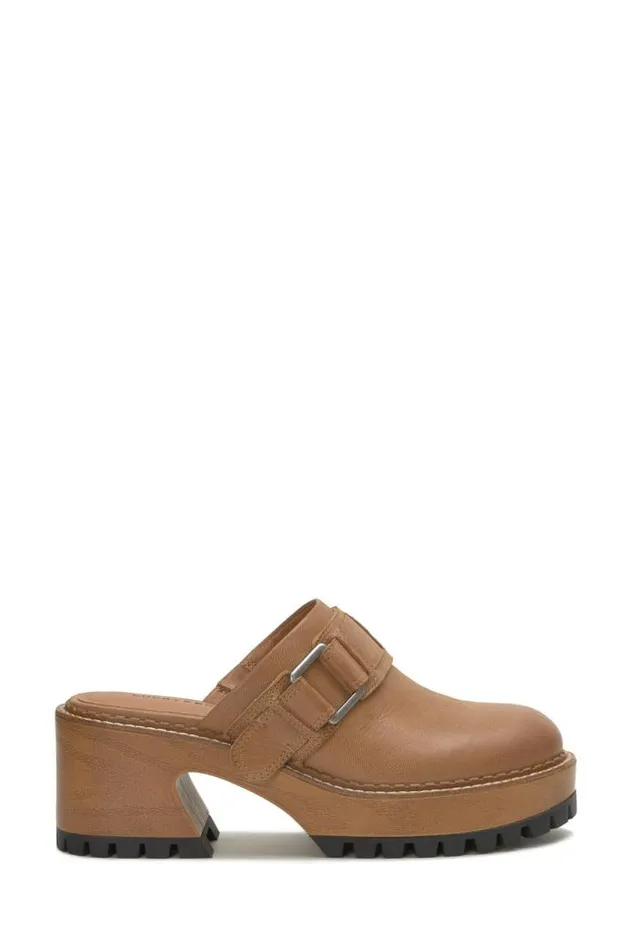 Women Lucky Brand Shoes Rishona Clog Open Brownrust
