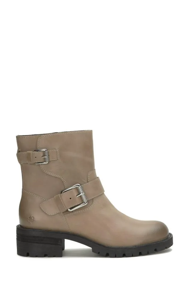 Women Lucky Brand Shoes Taini Biker Boot Medium Light Grey