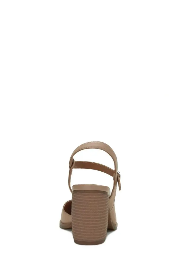 Women Lucky Brand Shoes Xarissa Mary Jane Heel Open Beigekhaki