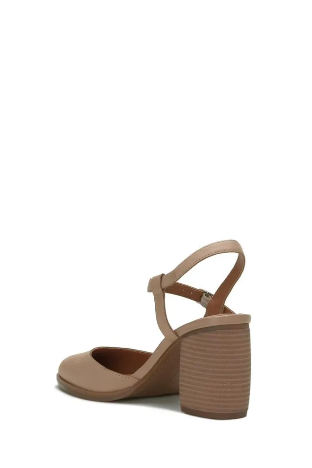 Women Lucky Brand Shoes Xarissa Mary Jane Heel Open Beigekhaki