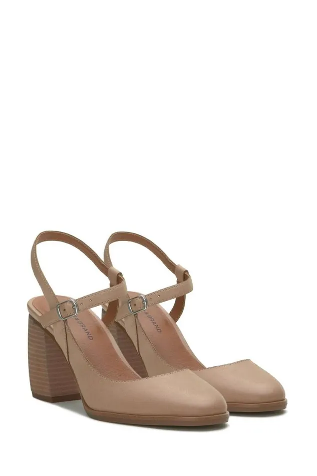 Women Lucky Brand Shoes Xarissa Mary Jane Heel Open Beigekhaki