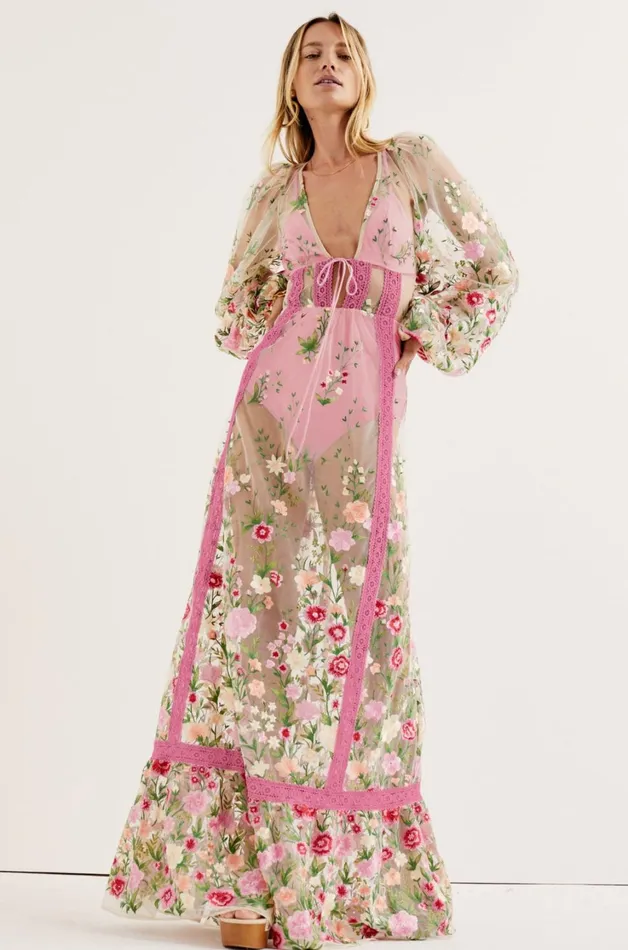 Women Luna Maxi Dress Pink For Love and Lemons Dresses Women Luna Maxi Dress Pink For Love and Lemons Dresses