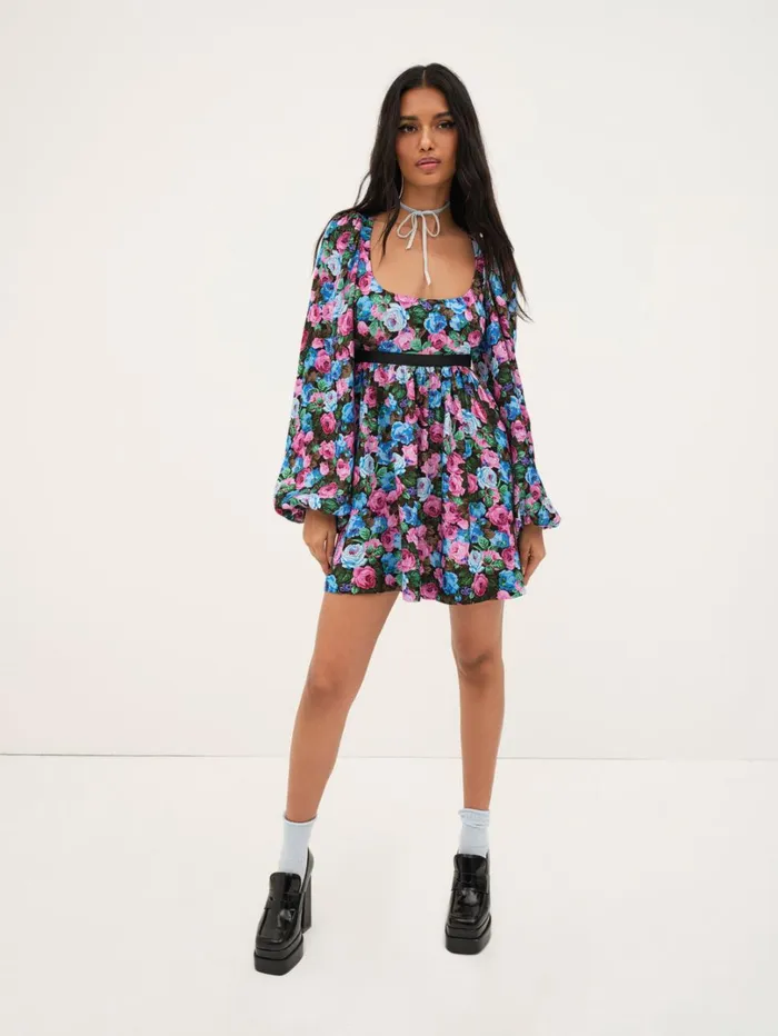 Women Maggie Mini Dress Blue For Love and Lemons Dresses Women Maggie Mini Dress Blue For Love and Lemons Dresses