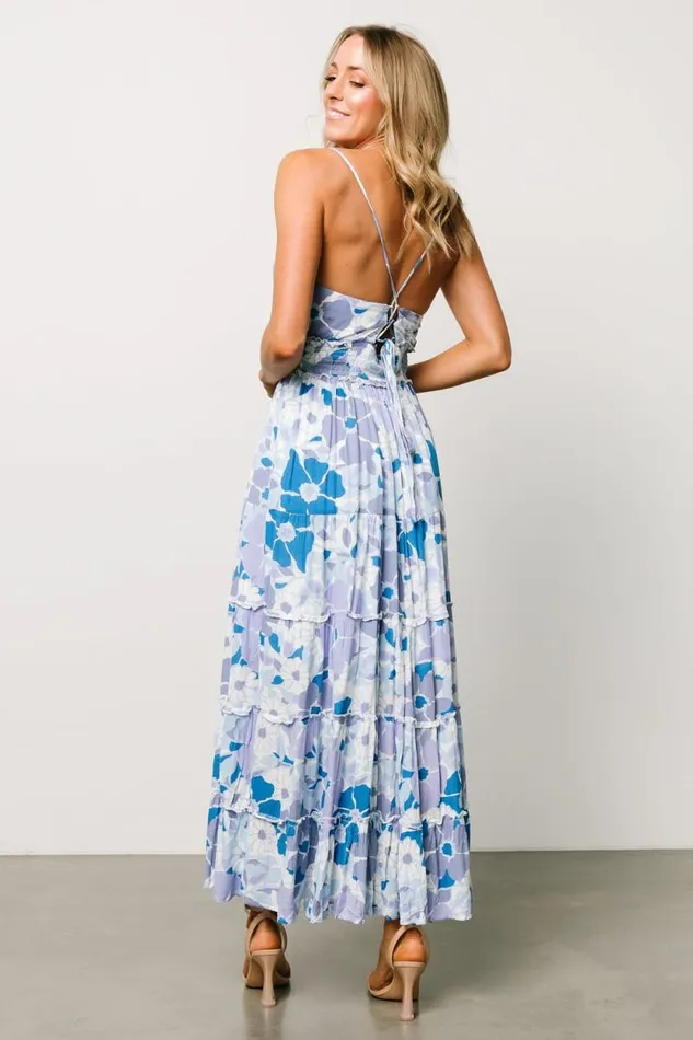 Women Malia Cross Back Maxi Dress Blue Purple Multi Baltic Born Maxi Dresses Women Malia Cross Back Maxi Dress Blue Purple Multi Baltic Born Maxi Dresses