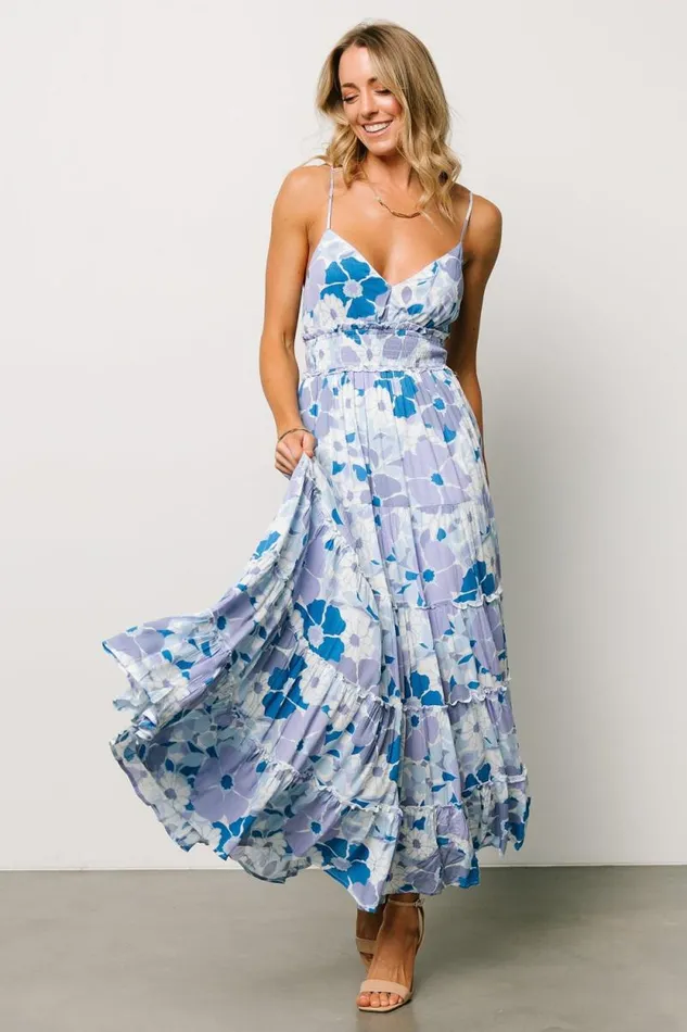 Women Malia Cross Back Maxi Dress Blue Purple Multi Baltic Born Maxi Dresses Women Malia Cross Back Maxi Dress Blue Purple Multi Baltic Born Maxi Dresses