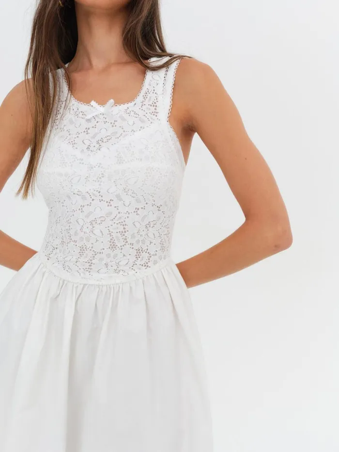 Women Mandy Midi Dress White For Love and Lemons Dresses Women Mandy Midi Dress White For Love and Lemons Dresses