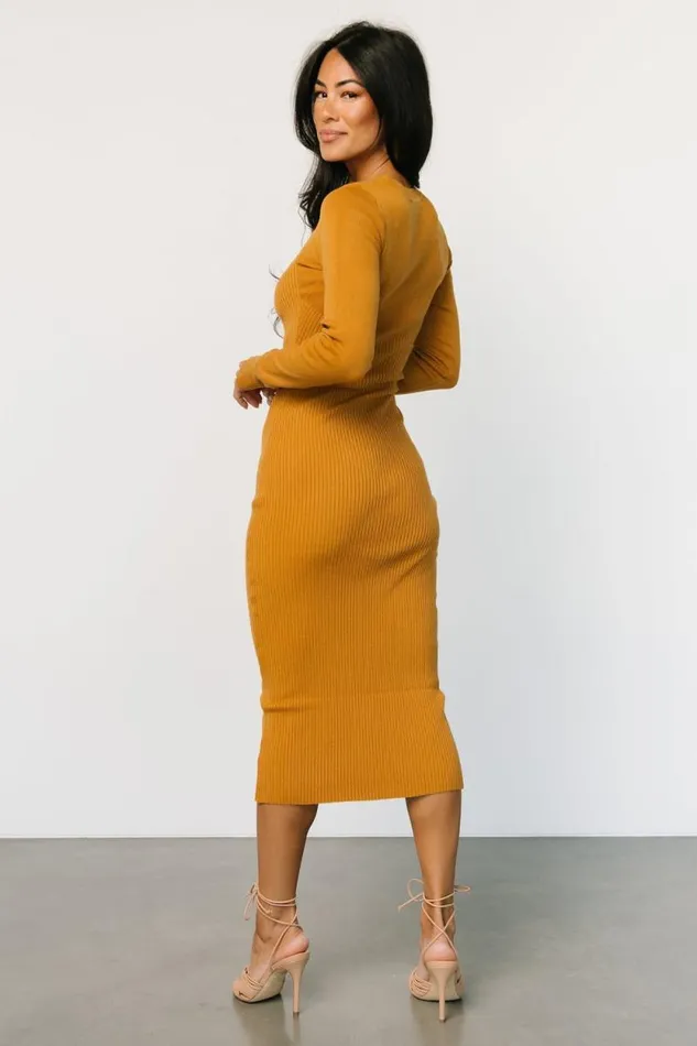 Women Manhattan Ribbed Sweater Dress Camel Baltic Born Sweaters Women Manhattan Ribbed Sweater Dress Camel Baltic Born Sweaters