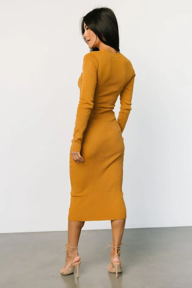 Women Manhattan Ribbed Sweater Dress Camel Baltic Born Sweaters Women Manhattan Ribbed Sweater Dress Camel Baltic Born Sweaters