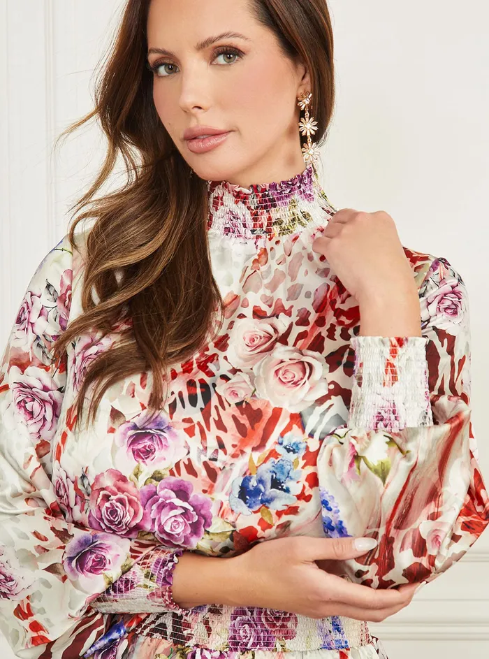 Women Marciano GUESS Marciano Rose Print Clelia Mini Dress