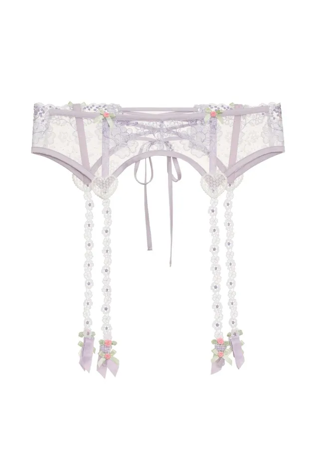 Women Margaux Garter Belt Purple For Love and Lemons Lingerie Women Margaux Garter Belt Purple For Love and Lemons Lingerie