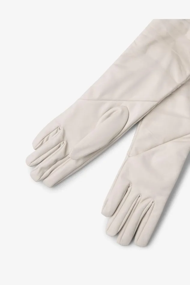 Women MARILYN Faux Leather And Tulle Gloves Bone LAMARQUE Other Women MARILYN Faux Leather And Tulle Gloves Bone LAMARQUE Other