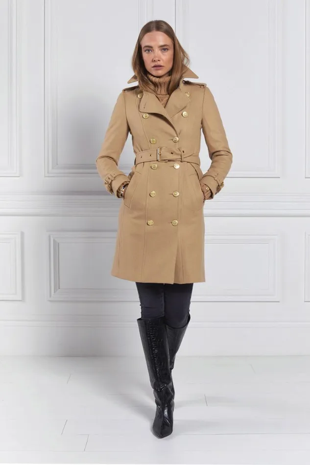 Women Marlborough Trench Coat Camel Holland Cooper Tailoring