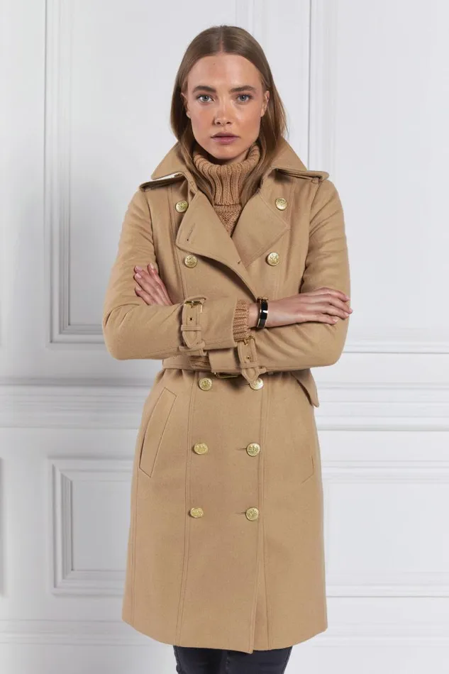Women Marlborough Trench Coat Camel Holland Cooper Tailoring