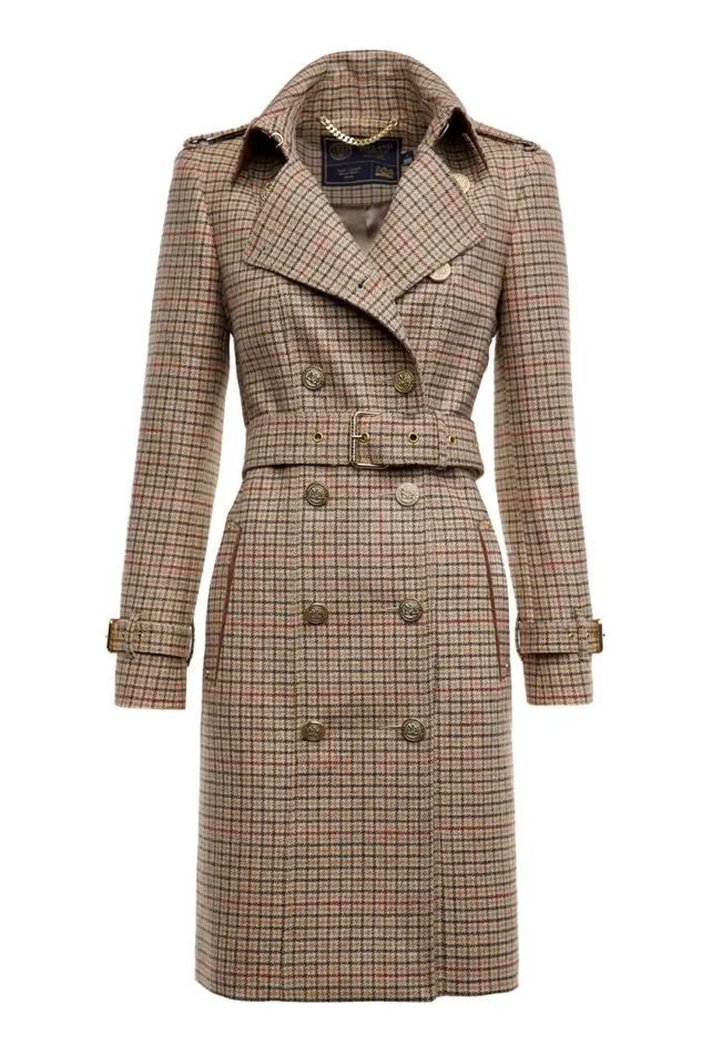 Women Marlborough Trench Coat Charlton Tweed Holland Cooper Tailoring