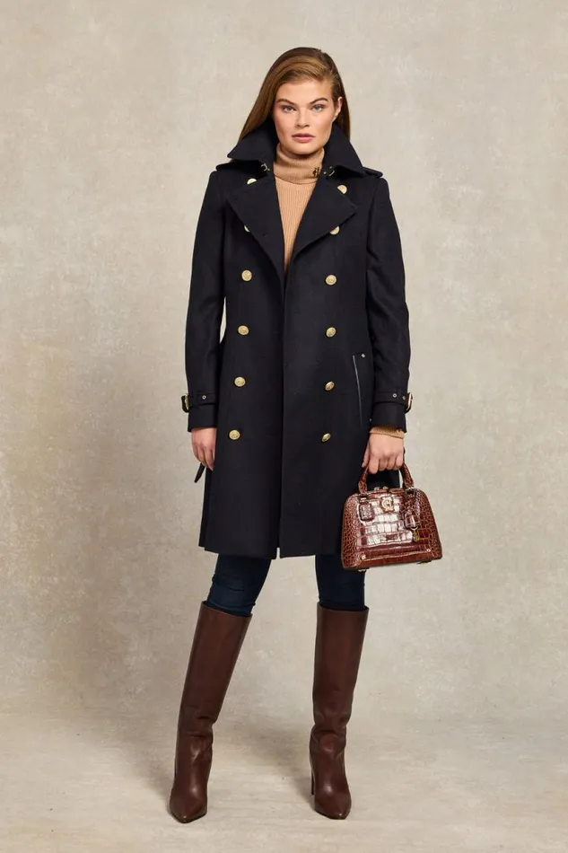 Women Marlborough Trench Coat Soft Navy Holland Cooper Tailoring