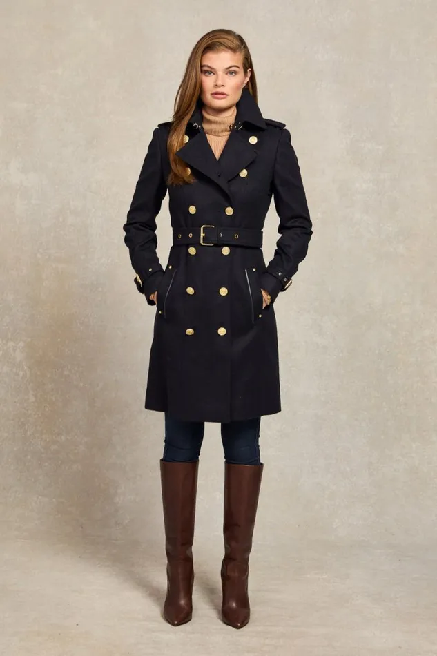 Women Marlborough Trench Coat Soft Navy Holland Cooper Tailoring