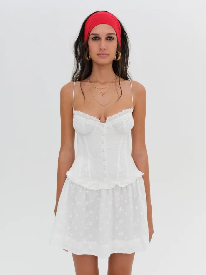 Women Marlowe Mini Dress White For Love and Lemons Dresses Women Marlowe Mini Dress White For Love and Lemons Dresses