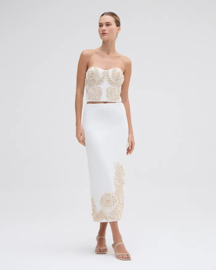Women Matching Sets PatBO DUNE KNIT SKIRT Off White