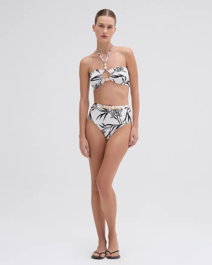 Women Matching Sets PatBO IRIS HALTERNECK BIKINI TOP Off White