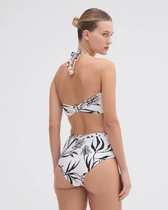 Women Matching Sets PatBO IRIS HALTERNECK BIKINI TOP Off White