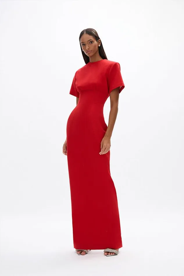Women Maxi Dresses Rachel Gilbert Dover Gown Red