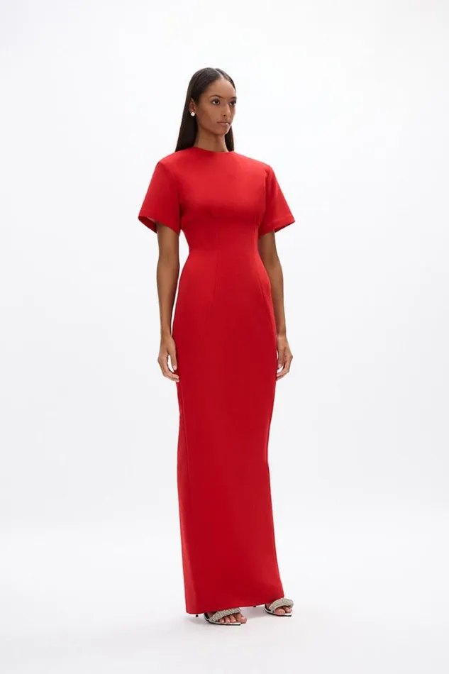 Women Maxi Dresses Rachel Gilbert Dover Gown Red Women Maxi Dresses Rachel Gilbert Dover Gown Red