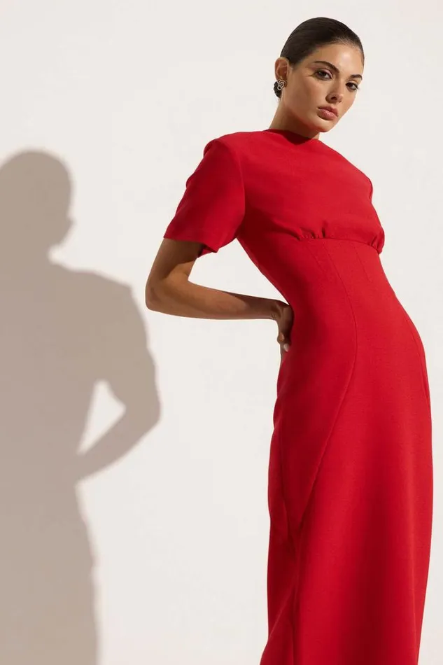 Women Maxi Dresses Rachel Gilbert Dover Gown Red Women Maxi Dresses Rachel Gilbert Dover Gown Red