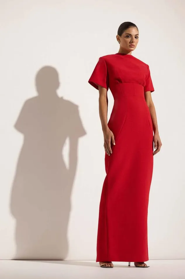 Women Maxi Dresses Rachel Gilbert Dover Gown Red Women Maxi Dresses Rachel Gilbert Dover Gown Red