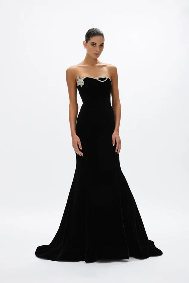 Women Maxi Dresses Rachel Gilbert Huxlee Gown Black
