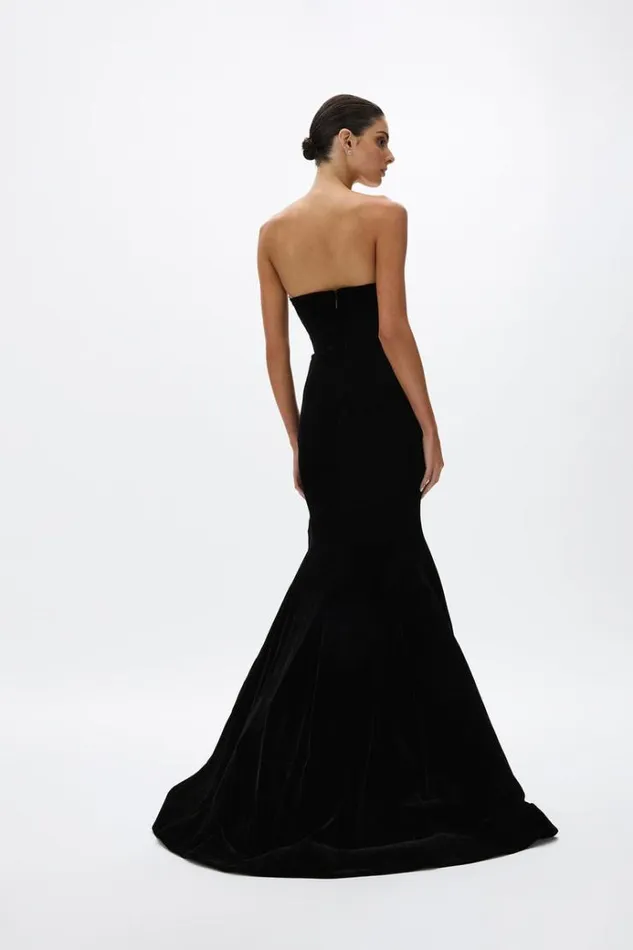 Women Maxi Dresses Rachel Gilbert Huxlee Gown Black Women Maxi Dresses Rachel Gilbert Huxlee Gown Black