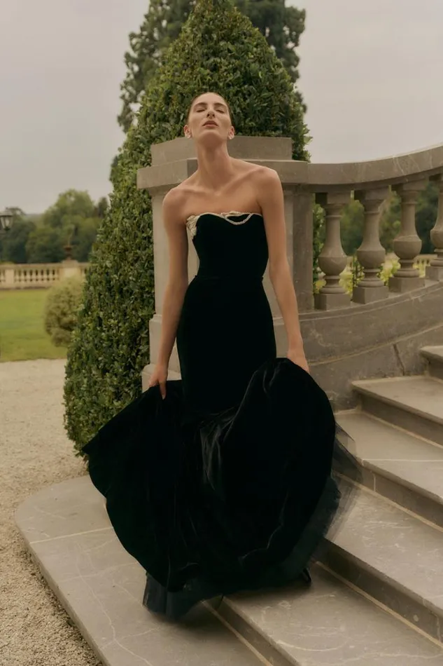 Women Maxi Dresses Rachel Gilbert Huxlee Gown Black Women Maxi Dresses Rachel Gilbert Huxlee Gown Black