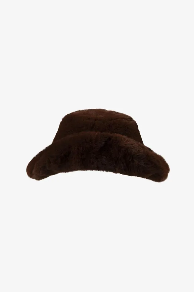 Women MEL Faux Fur Cowboy Hat Russet LAMARQUE Hats