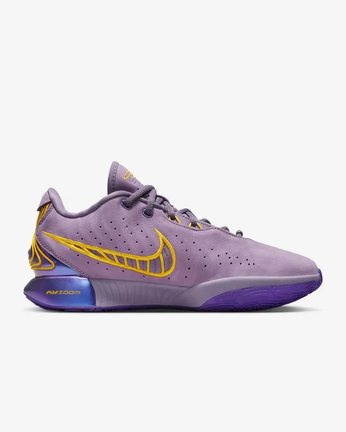 WomenMen Nike All Shoes LeBron XXI 039Freshwater039 Violet Dustpurple Cosmosuniversity Gold