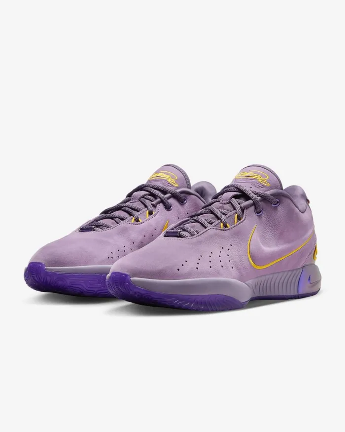WomenMen Nike All Shoes LeBron XXI 039Freshwater039 Violet Dustpurple Cosmosuniversity Gold
