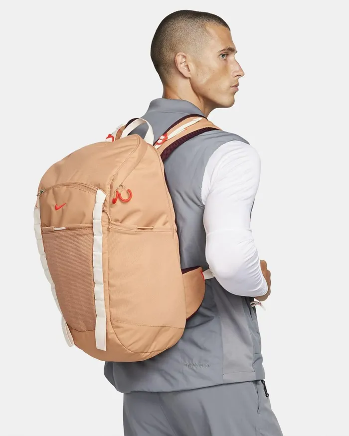 WomenMen Nike Bags And Backpacks Hike Amber Brownnight Maroonbright Crimson