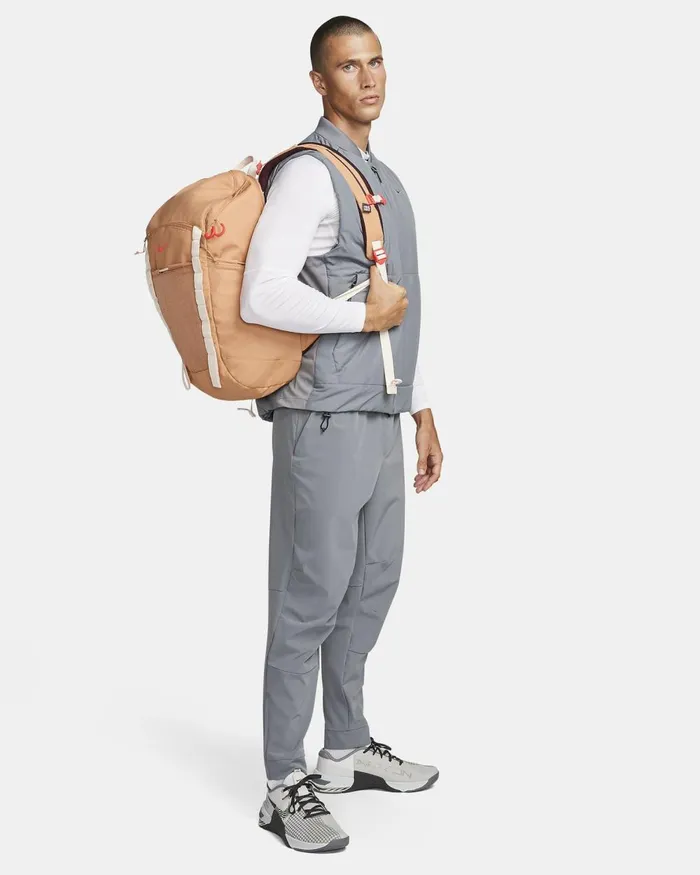 WomenMen Nike Bags And Backpacks Hike Amber Brownnight Maroonbright Crimson