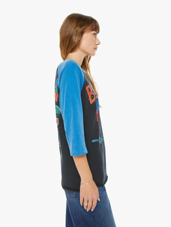WomenMen Tees Tanks Mother Denim Billy Joel 1978 Raglan Black charcoal
